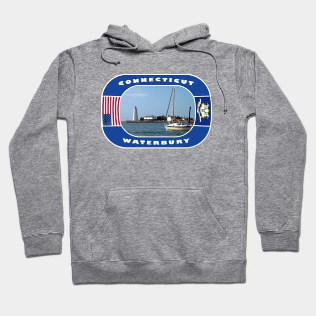 Connecticut, Waterbury City, USA Hoodie by DeluxDesign